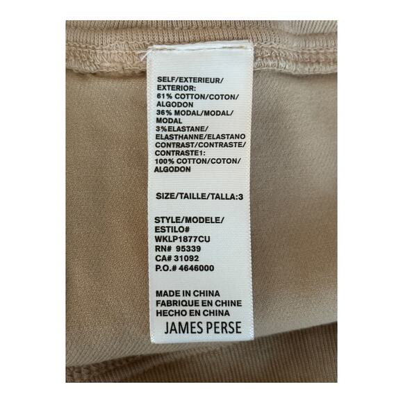 Standard James Perse Soft Drape Sweatpants Joggers pants tan size 3 (Large L) - Picture 6 of 8
